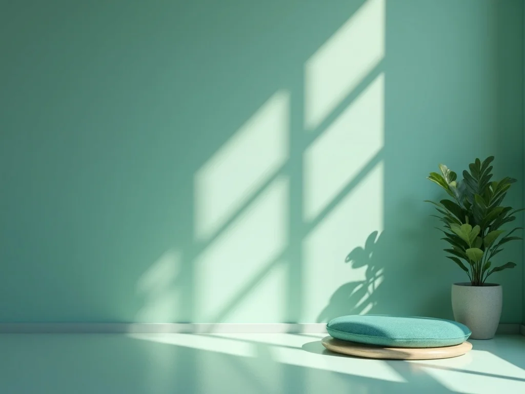 Serene meditation and mindfulness space for cognitive behavioral practice
